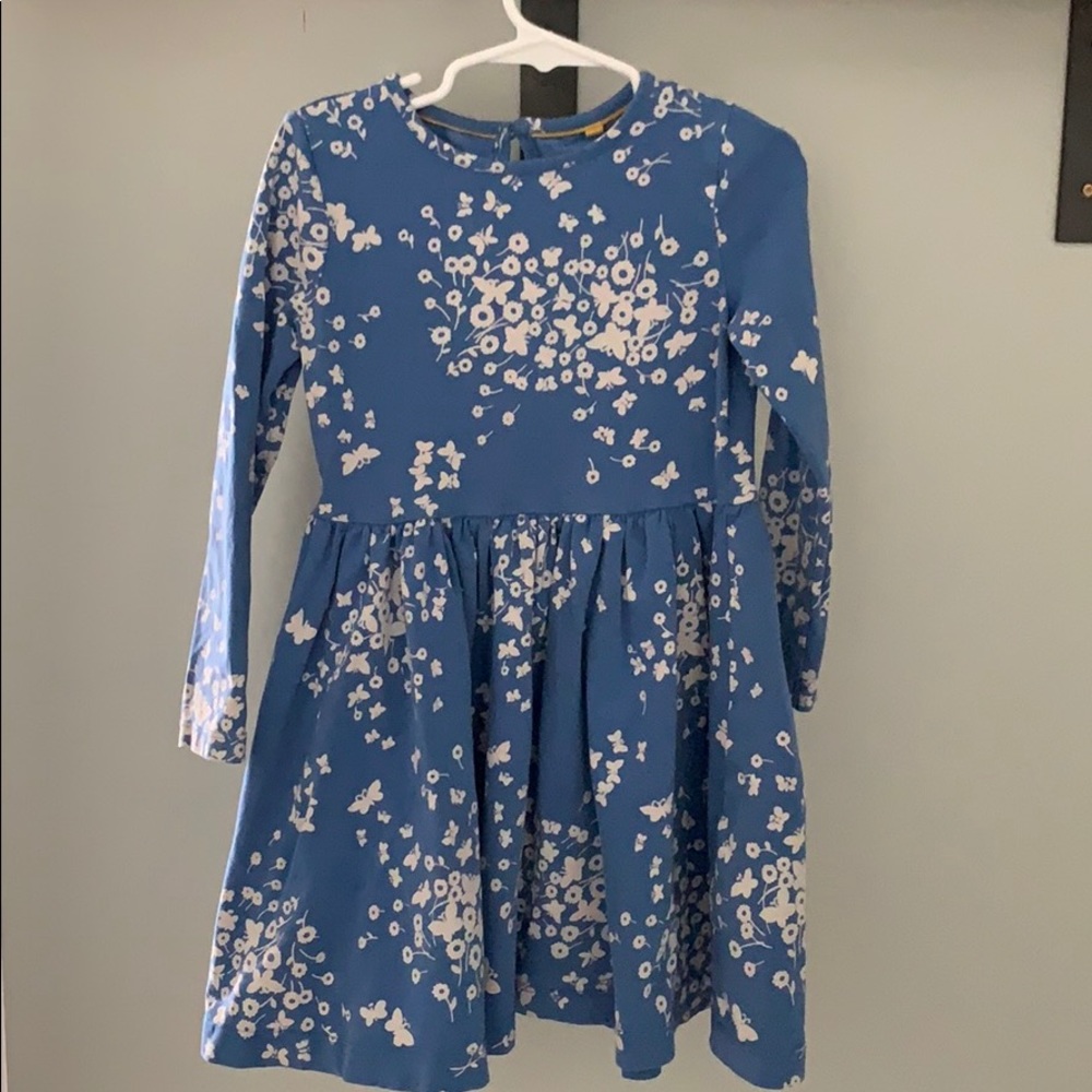 Mini Boden flower butterfly twirly dress 5-6
